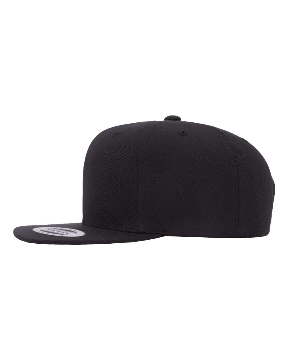Premium Flat Bill Snapback Cap - DirectSide - B76095500 - Black