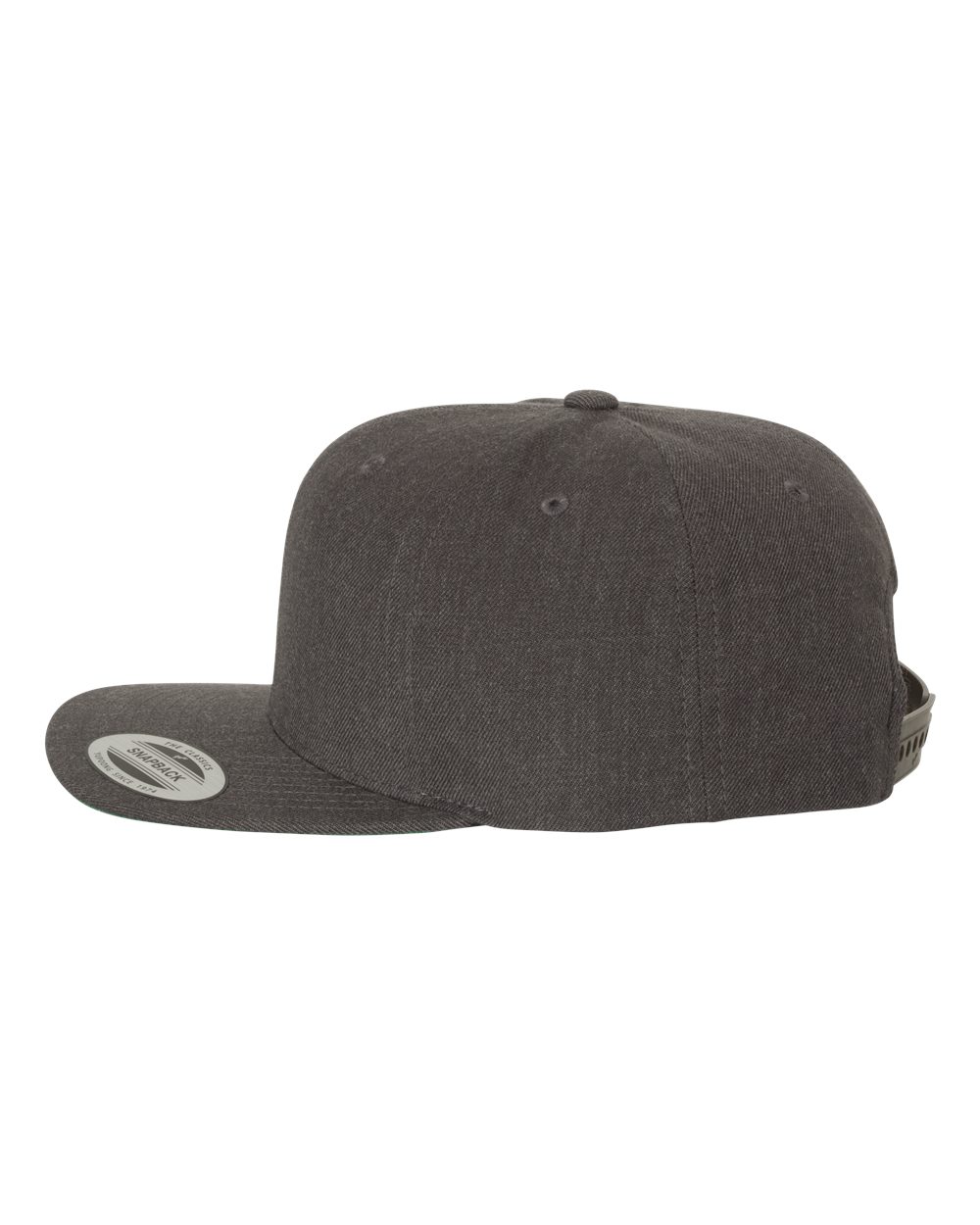 Premium Flat Bill Snapback Cap - DirectSide - B76095570 - Dark Heather