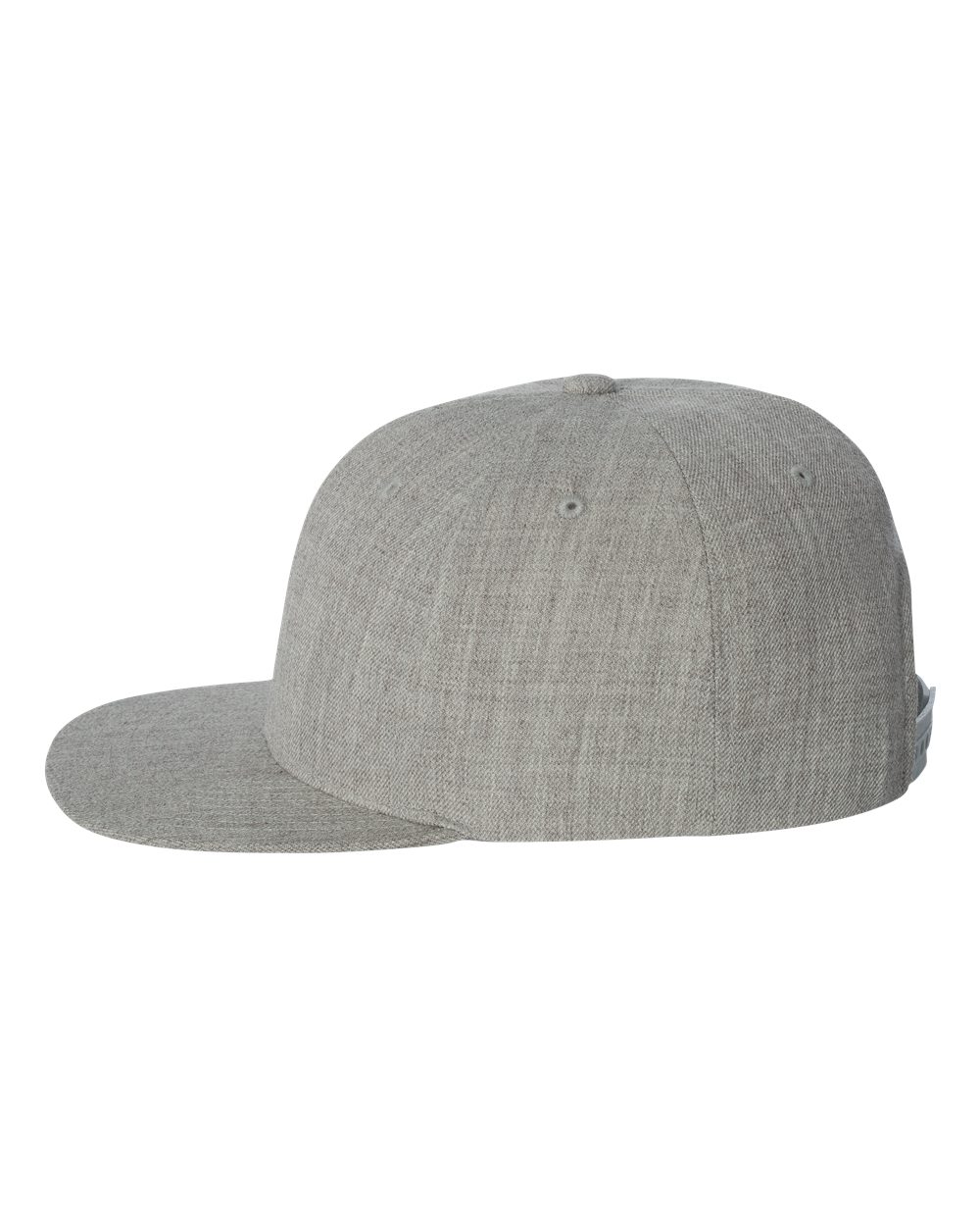 Premium Flat Bill Snapback Cap - DirectSide - B76095580 - Heather Grey