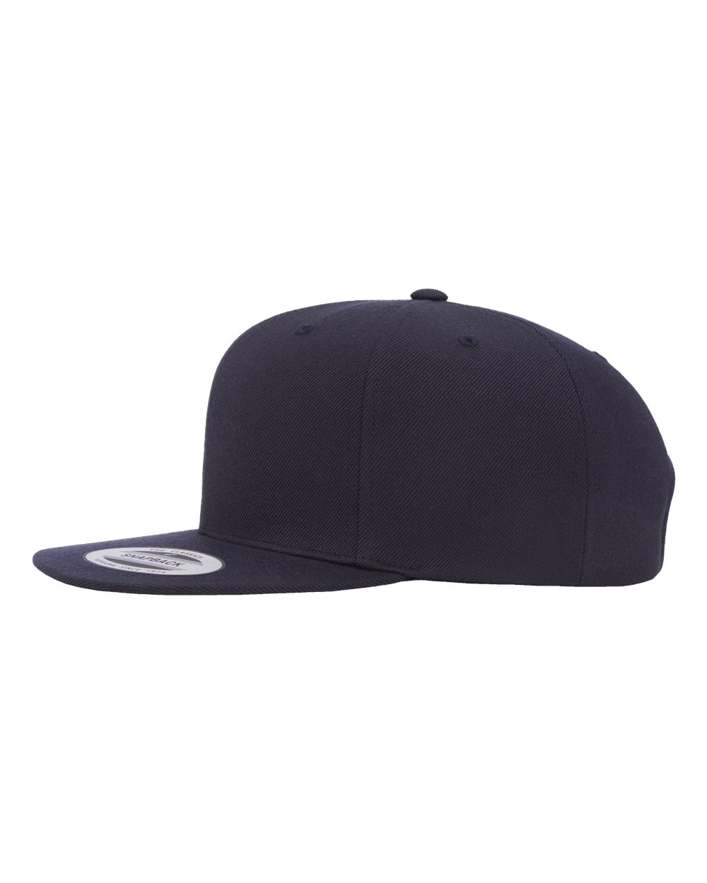 Premium Flat Bill Snapback Cap - DirectSide - B76095670 - Dark Navy
