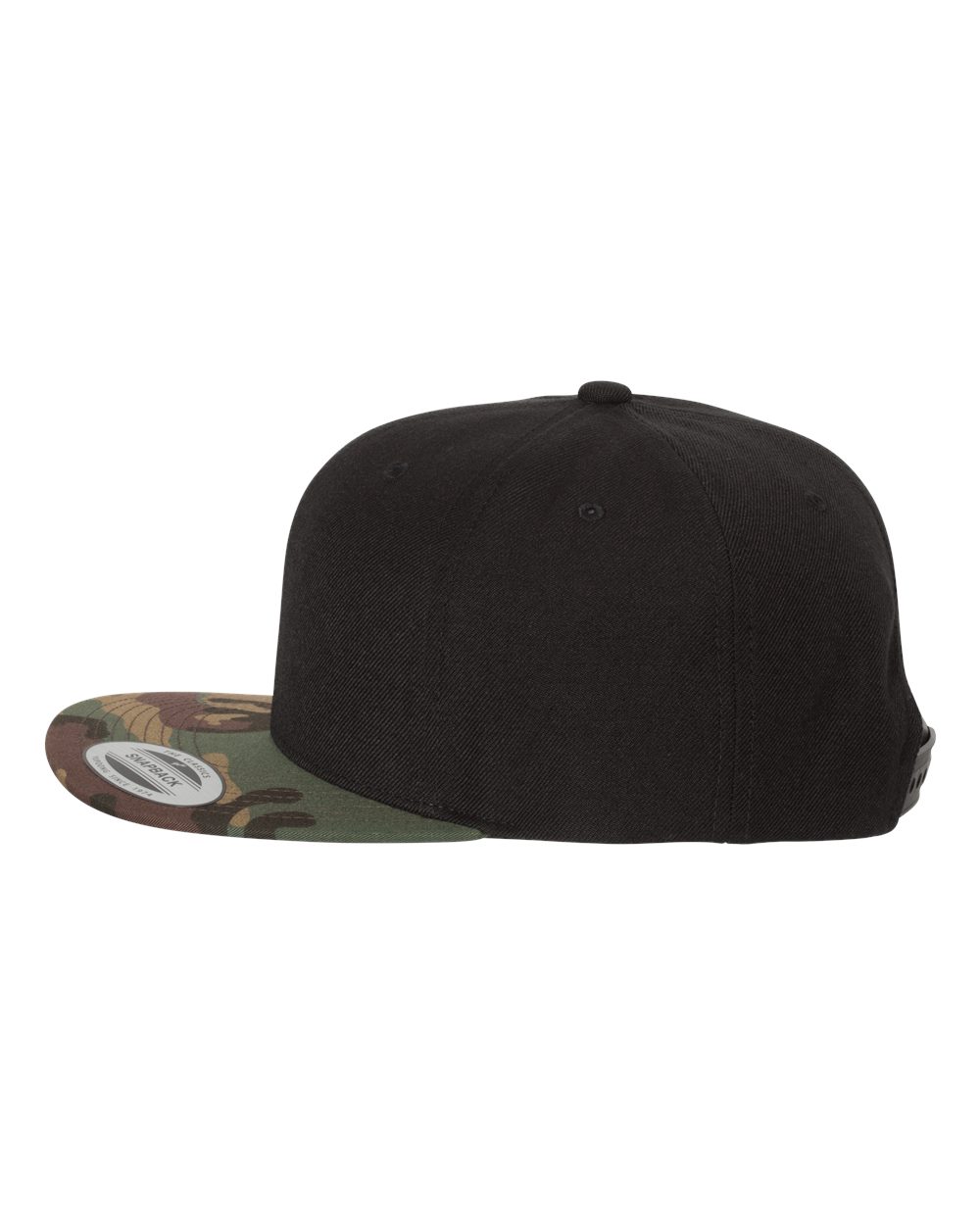 Premium Flat Bill Snapback Cap - DirectSide - B76095990 - Black/ Camo