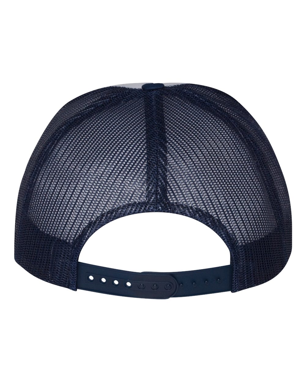 Five-Panel Classic Trucker Cap - Back - B61595630 - Navy/ White/ Navy