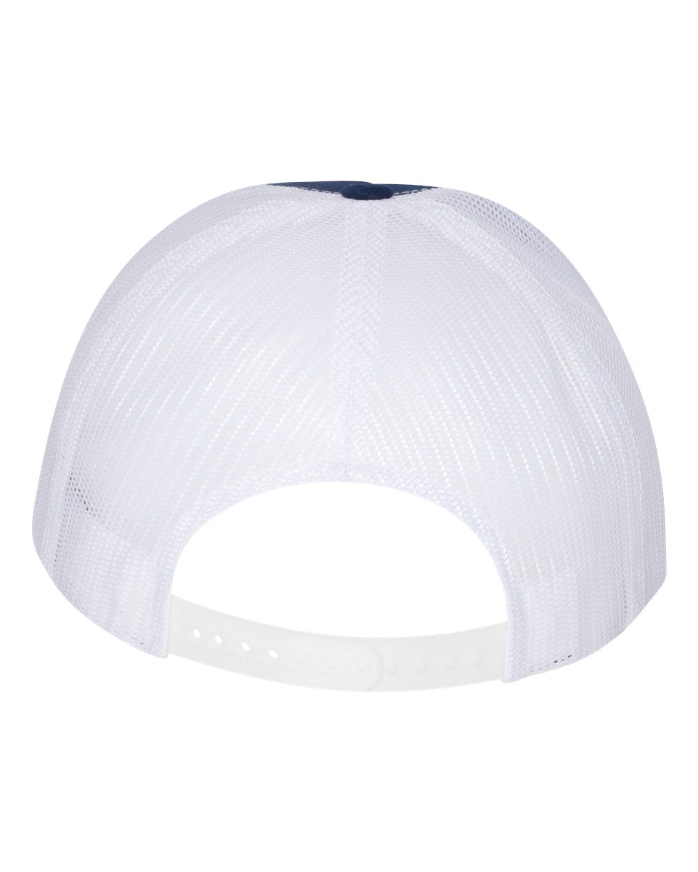 Five-Panel Classic Trucker Cap - Back - B61595640 - Navy/ White