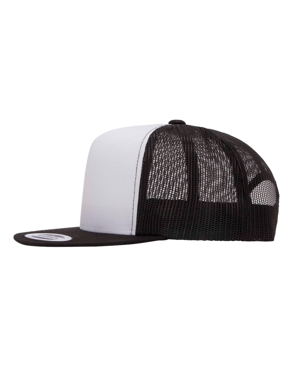 Five-Panel Classic Trucker Cap - DirectSide - B61595520 - Black/ White/ Black