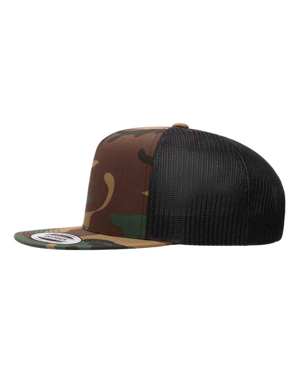 Five-Panel Classic Trucker Cap - DirectSide - B61595970 - Green Camo/ Black