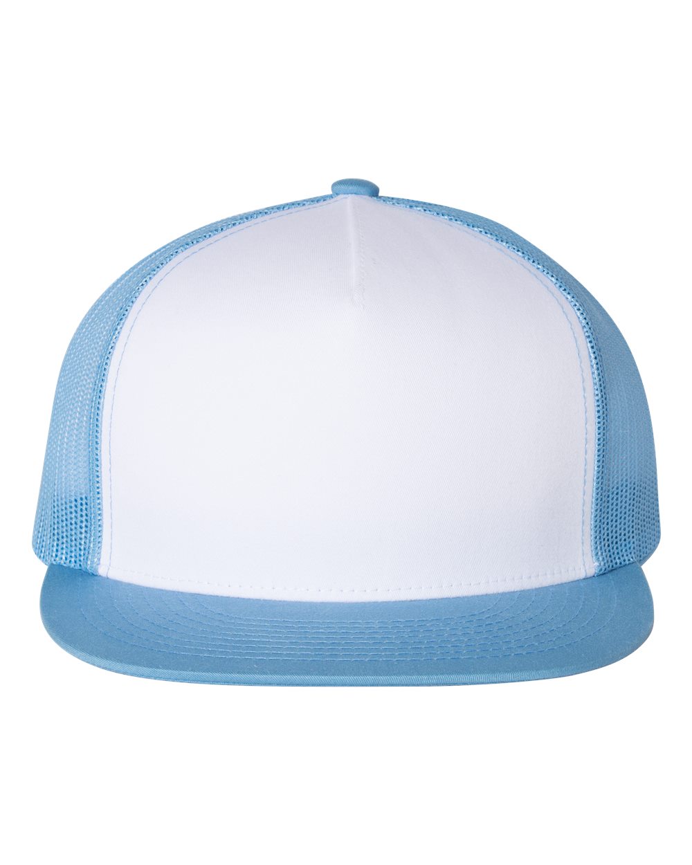 Five-Panel Classic Trucker Cap - Front - B61595250 - Carolina Blue/ White/ Caroline Blue
