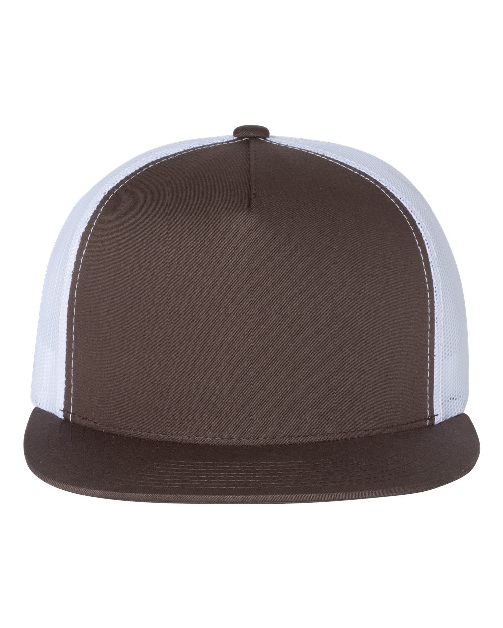 Five-Panel Classic Trucker Cap - Front - B61595550 - Brown/ White