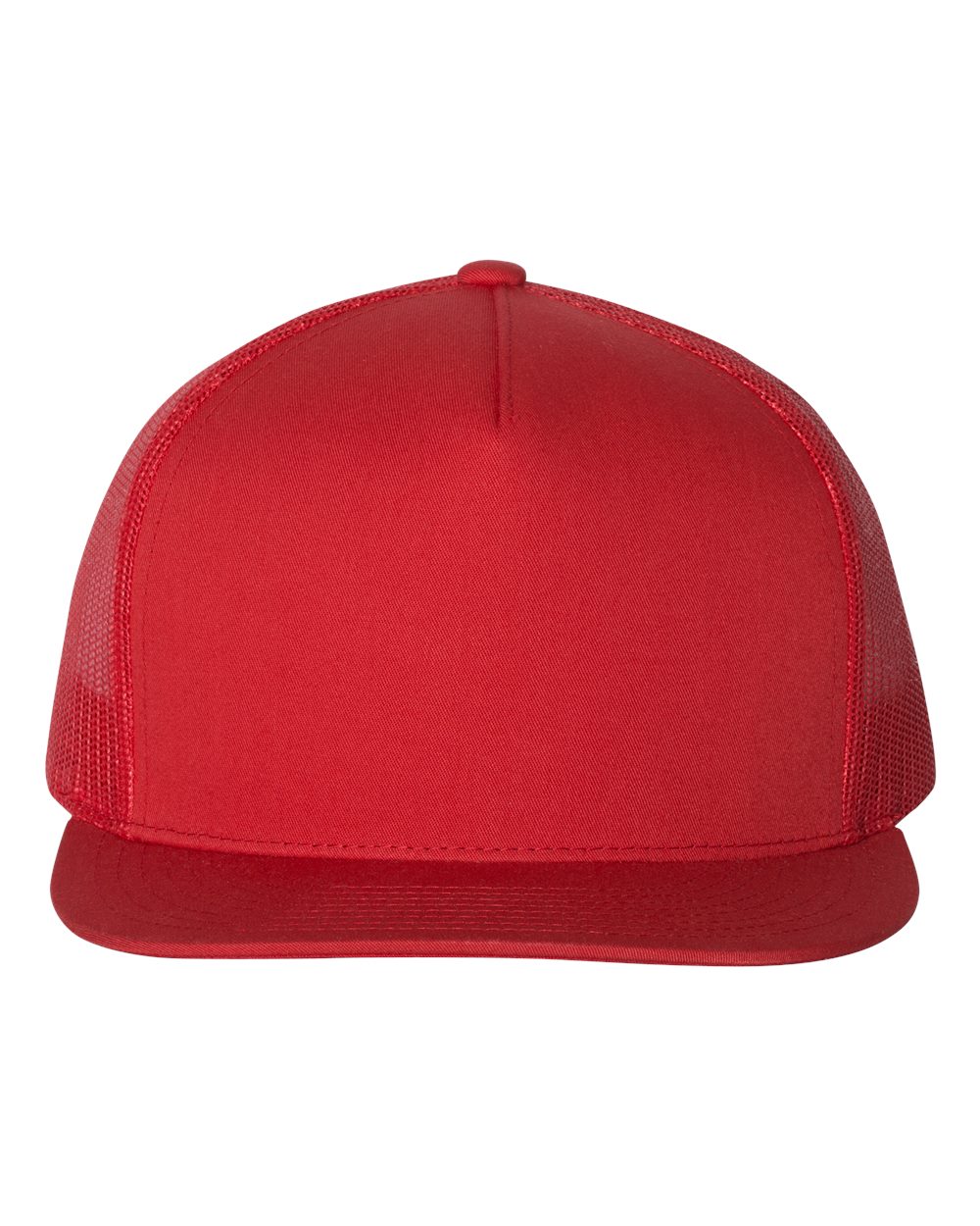 Five-Panel Classic Trucker Cap - Front - B61595710 - Red