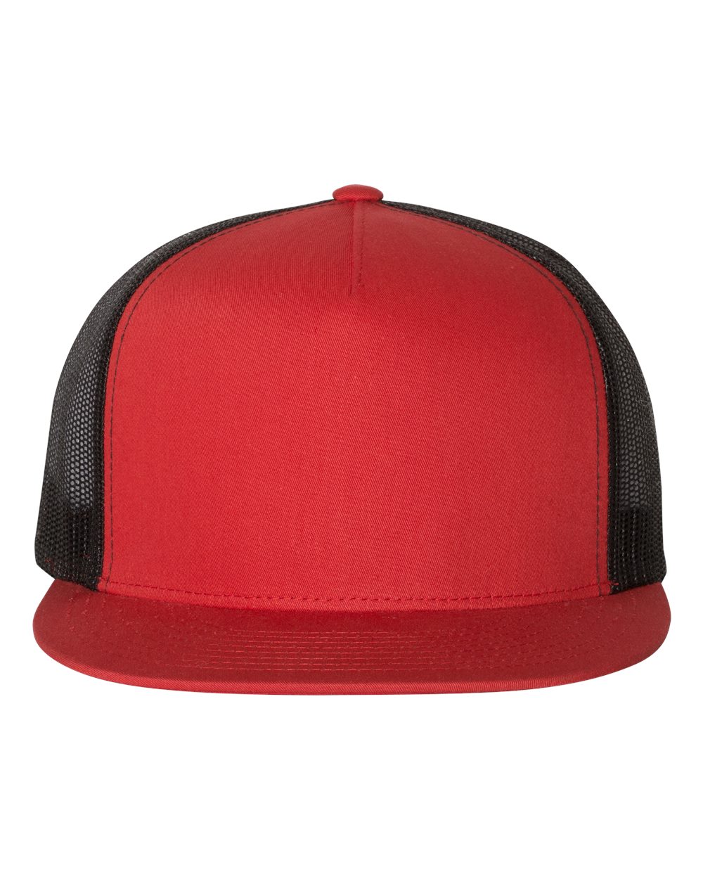 Five-Panel Classic Trucker Cap - Front - B61595720 - Red/ Black