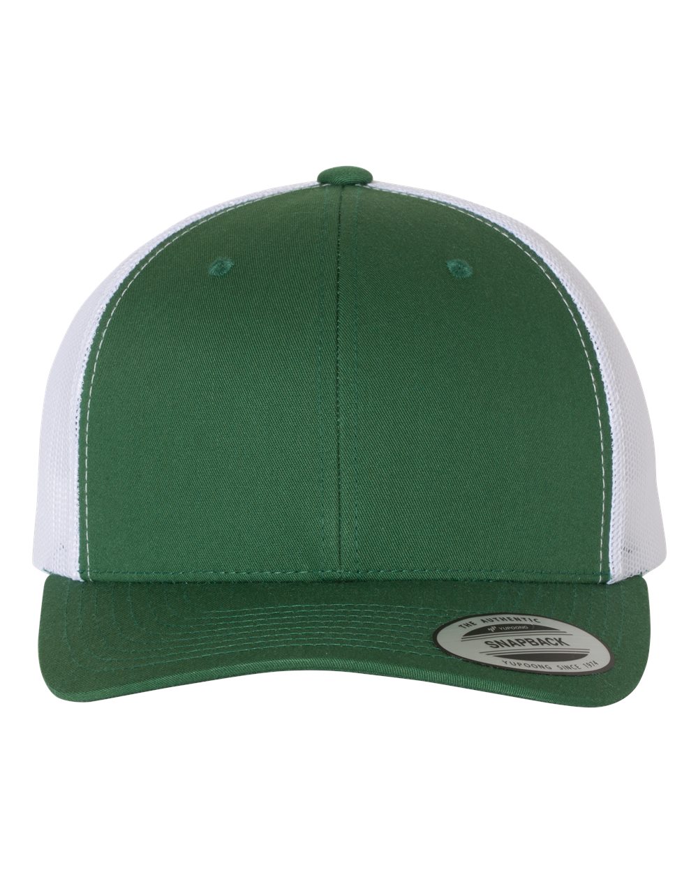 Retro Trucker Cap - Front - B43195440 - Evergreen/ White