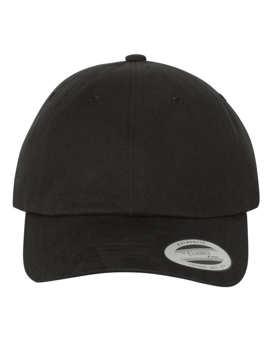 Peached Cotton Twill Dad Hat - Front - B43495500 - Black