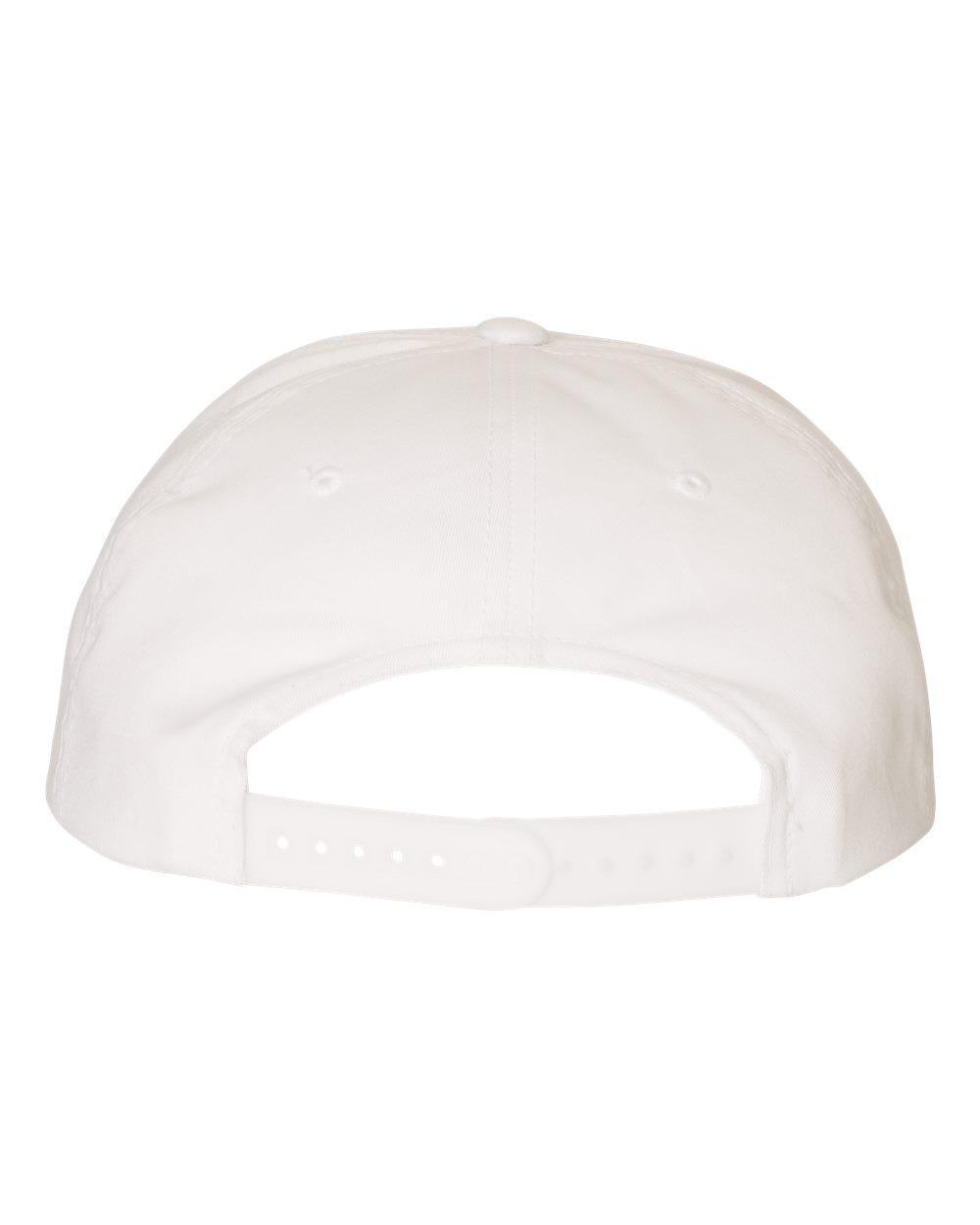 Lightly-Structured Five-Panel Snapback Cap - Back - B44495000 - White