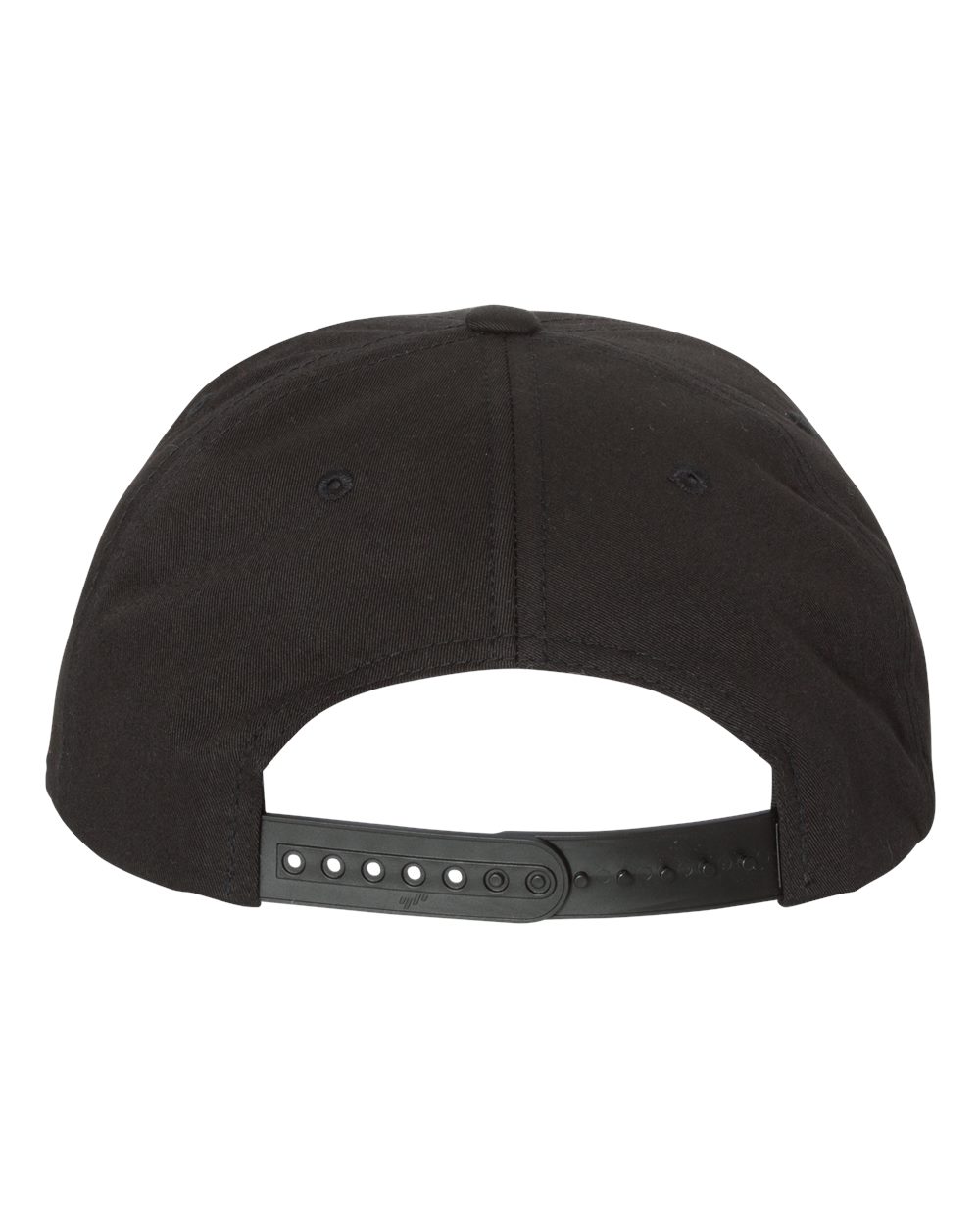 Lightly-Structured Five-Panel Snapback Cap - Back - B44495500 - Black