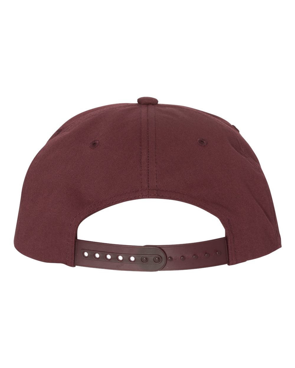 Lightly-Structured Five-Panel Snapback Cap - Back - B44495530 - Maroon