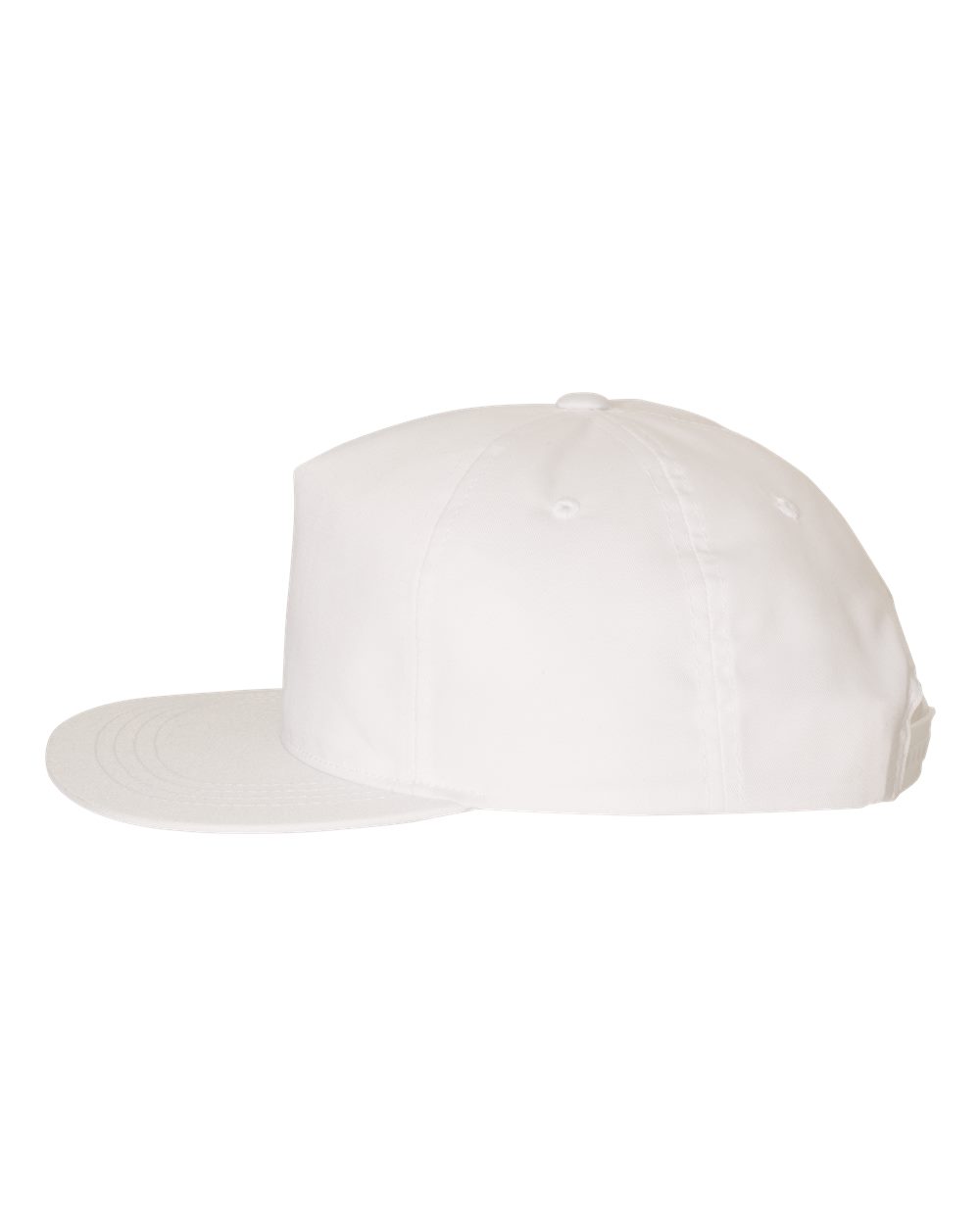 Lightly-Structured Five-Panel Snapback Cap - DirectSide - B44495000 - White