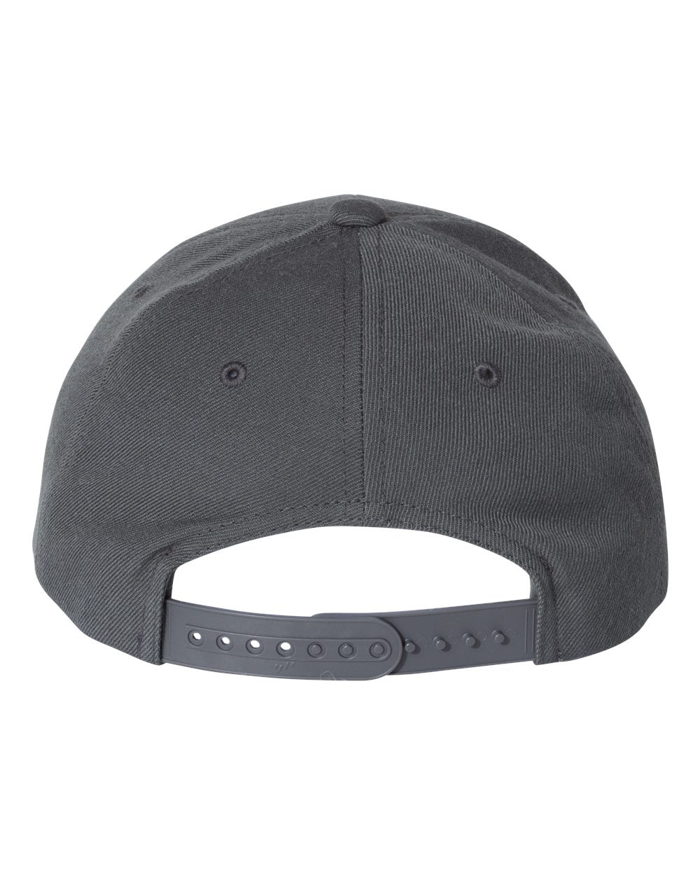 Premium Curved Bill Snapback Cap - Back - B08895090 - Dark Grey