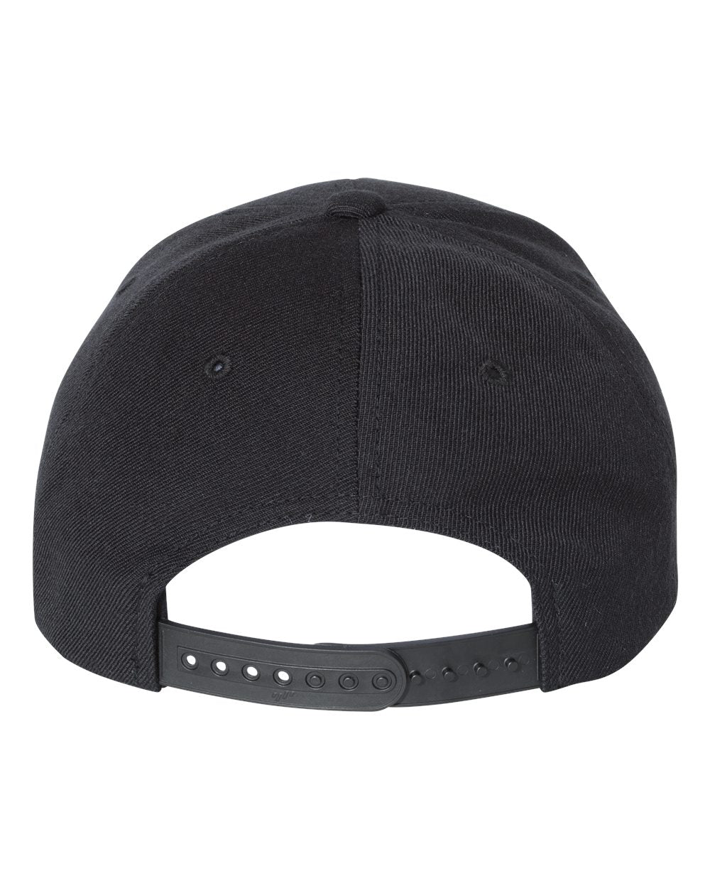 Premium Curved Bill Snapback Cap - Back - B08895500 - Black