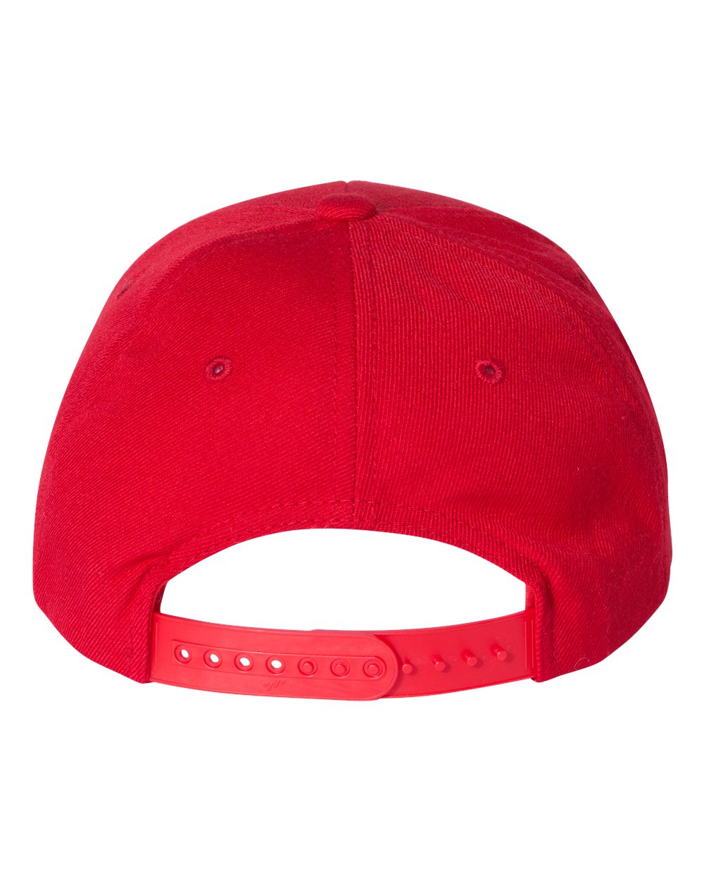 Premium Curved Bill Snapback Cap - Back - B08895700 - Red