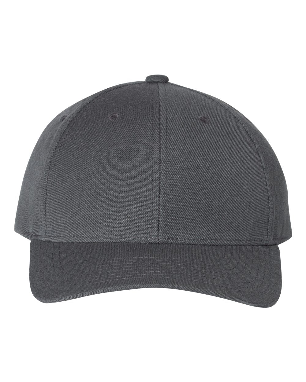 Premium Curved Bill Snapback Cap - Front - B08895090 - Dark Grey