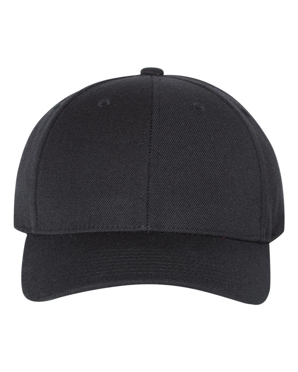 Premium Curved Bill Snapback Cap - Front - B08895500 - Black