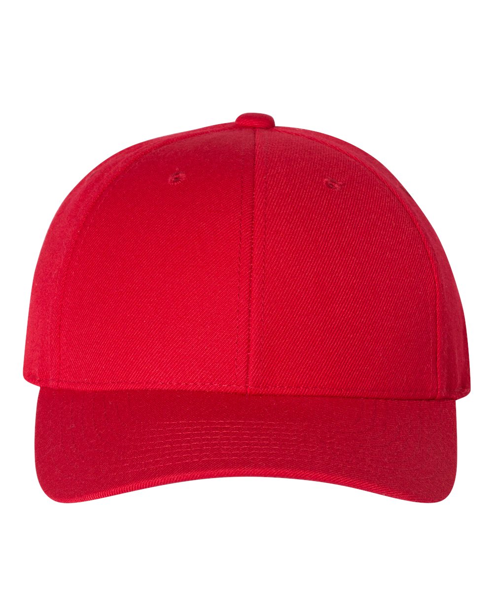 Premium Curved Bill Snapback Cap - Front - B08895700 - Red