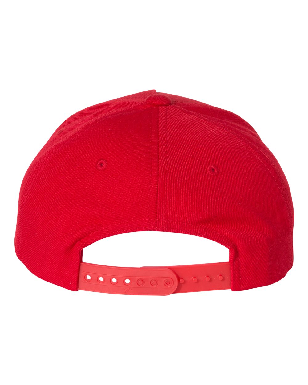 Premium Five-Panel Curved Bill Snapback Cap - Back - B07295700 - Red