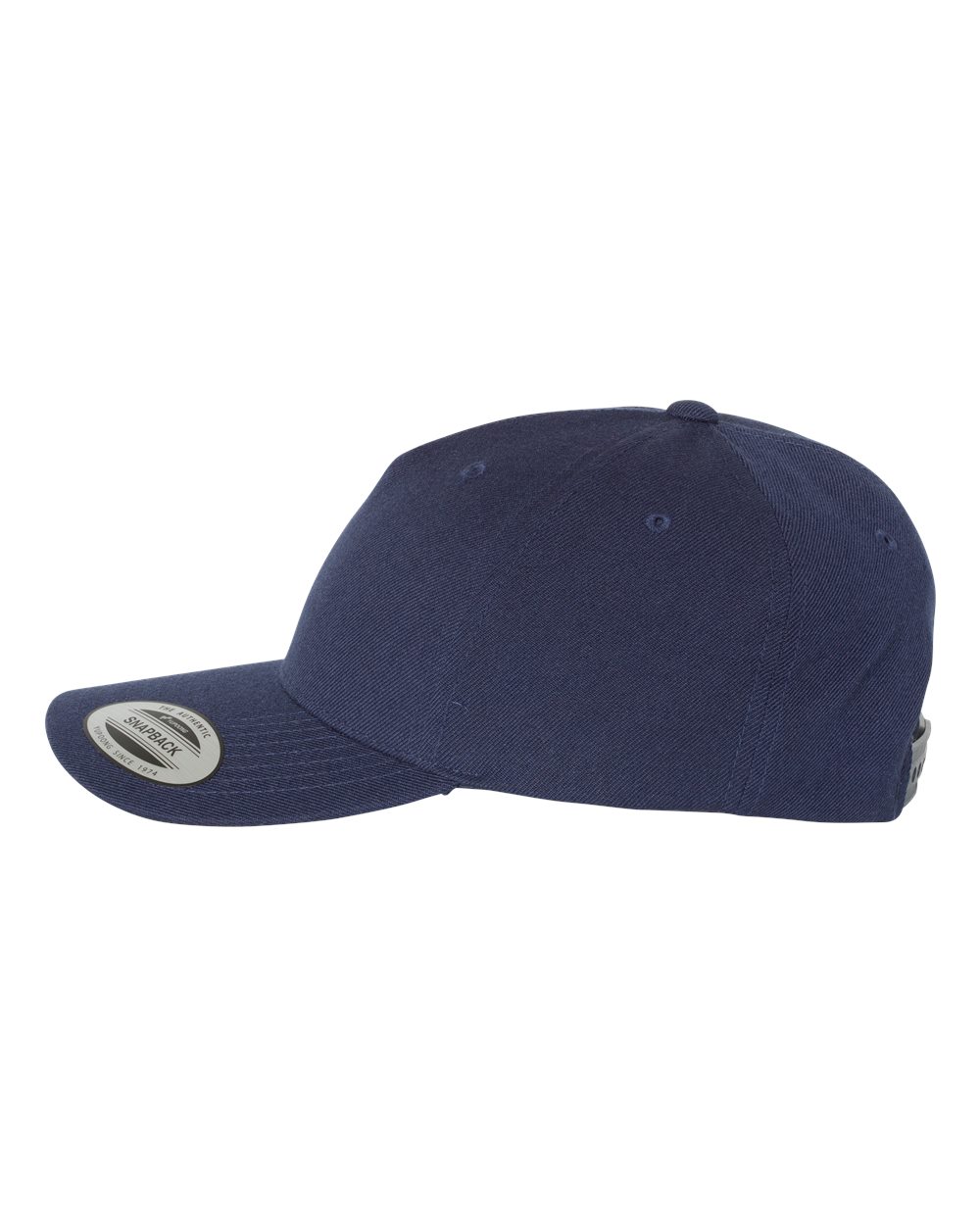 Premium Five-Panel Curved Bill Snapback Cap - DirectSide - B07295650 - Navy