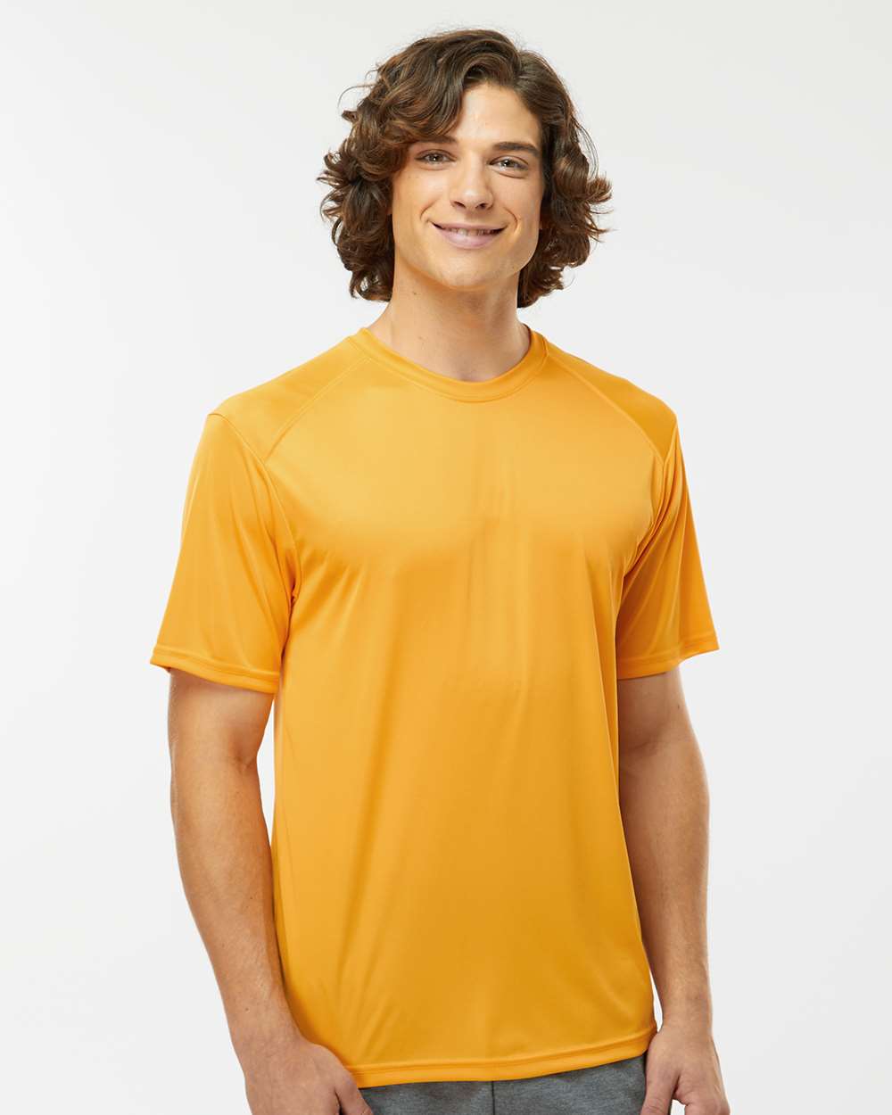 Unisex Islander Performance T-Shirt - OnModelFront - B10171123 - Gold