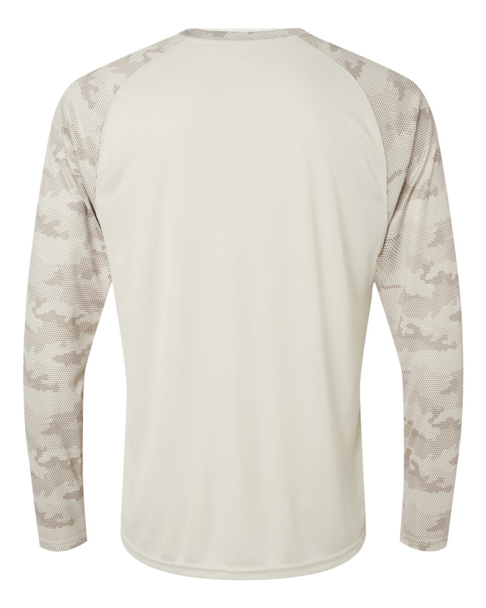 Unisex Cayman Performance Camo Colorblocked Long Sleeve T-Shirt - Back - B10371242 - Sand