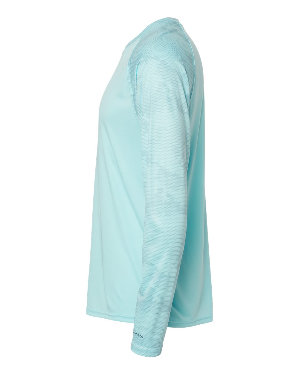 Unisex Cayman Performance Camo Colorblocked Long Sleeve T-Shirt - DirectSide - B10371172 - Aqua Blue