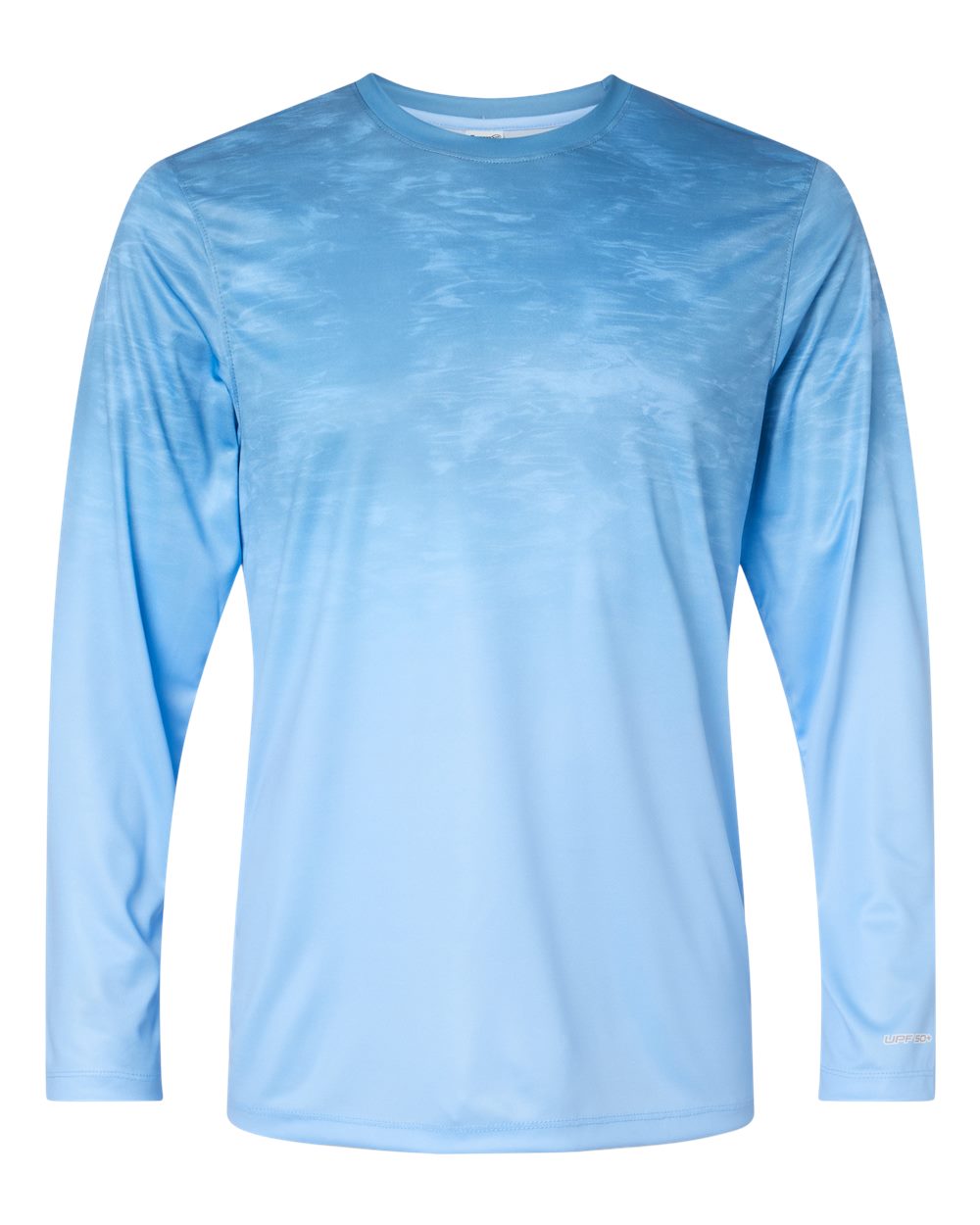 Unisex Montauk Oceanic Fade Performance Long Sleeve T-Shirt - Front - B10871103 - Blue Mist Fade