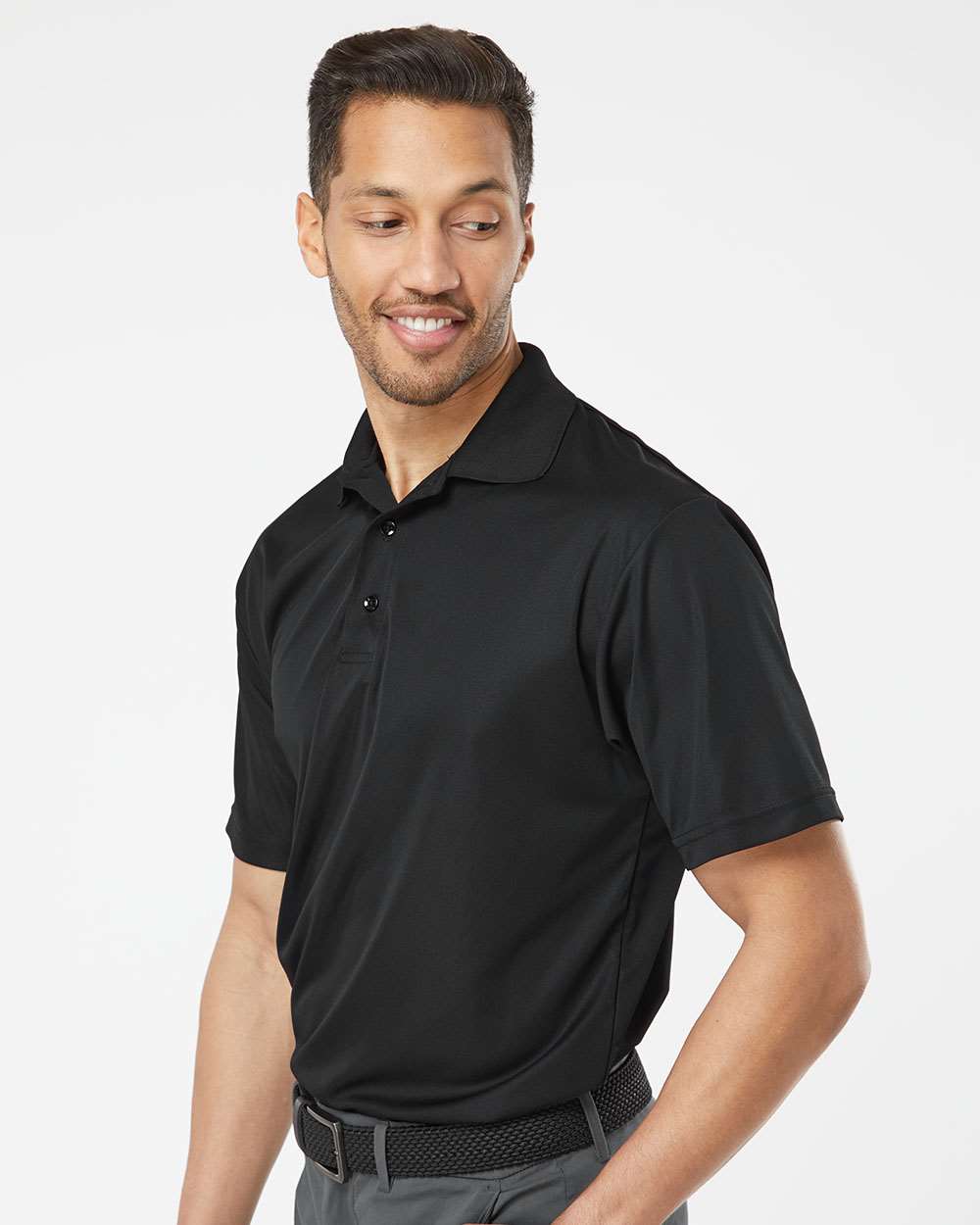 Men's Sebring Performance Polo - OnModelSide - B11071503 - Black