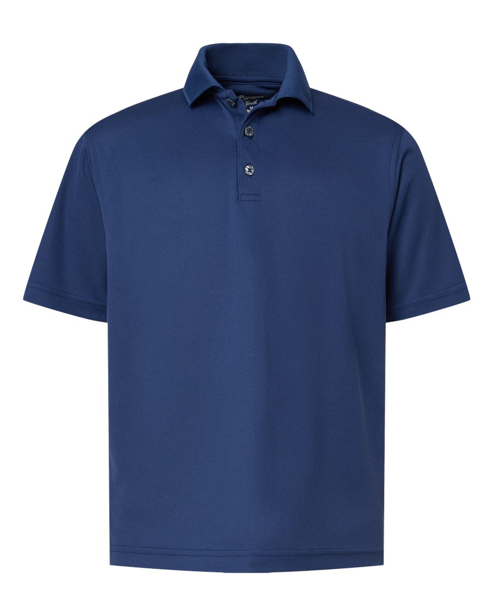 Youth Saratoga Performance Mini Mesh Polo - Front - B11171652 - Navy
