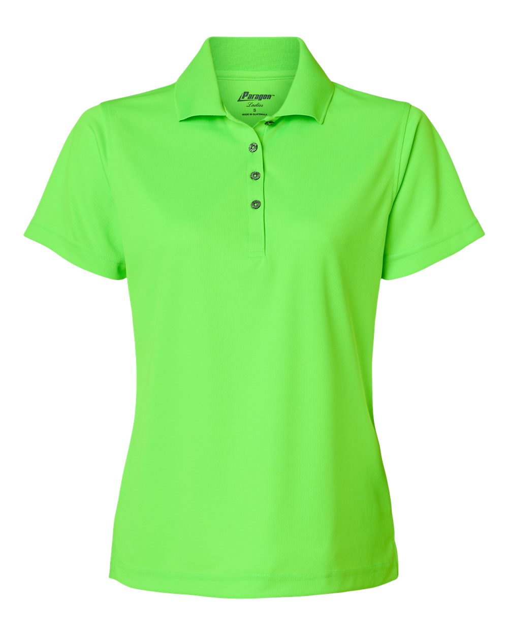 Women's Saratoga Performance Mini Mesh Polo - Front - B11271102 - Neon Lime