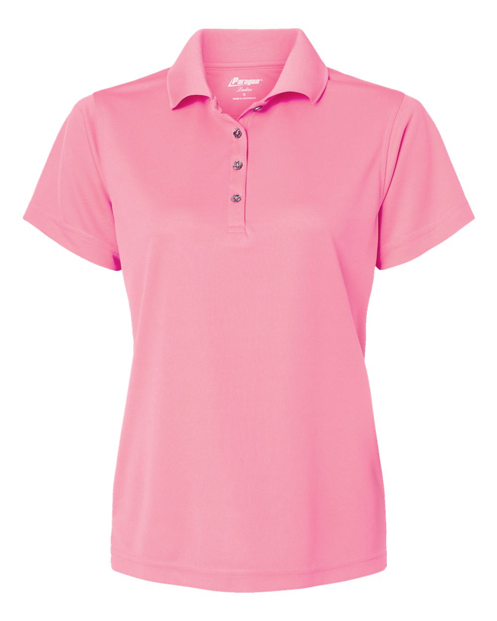 Women's Saratoga Performance Mini Mesh Polo - Front - B11271302 - Charity Pink