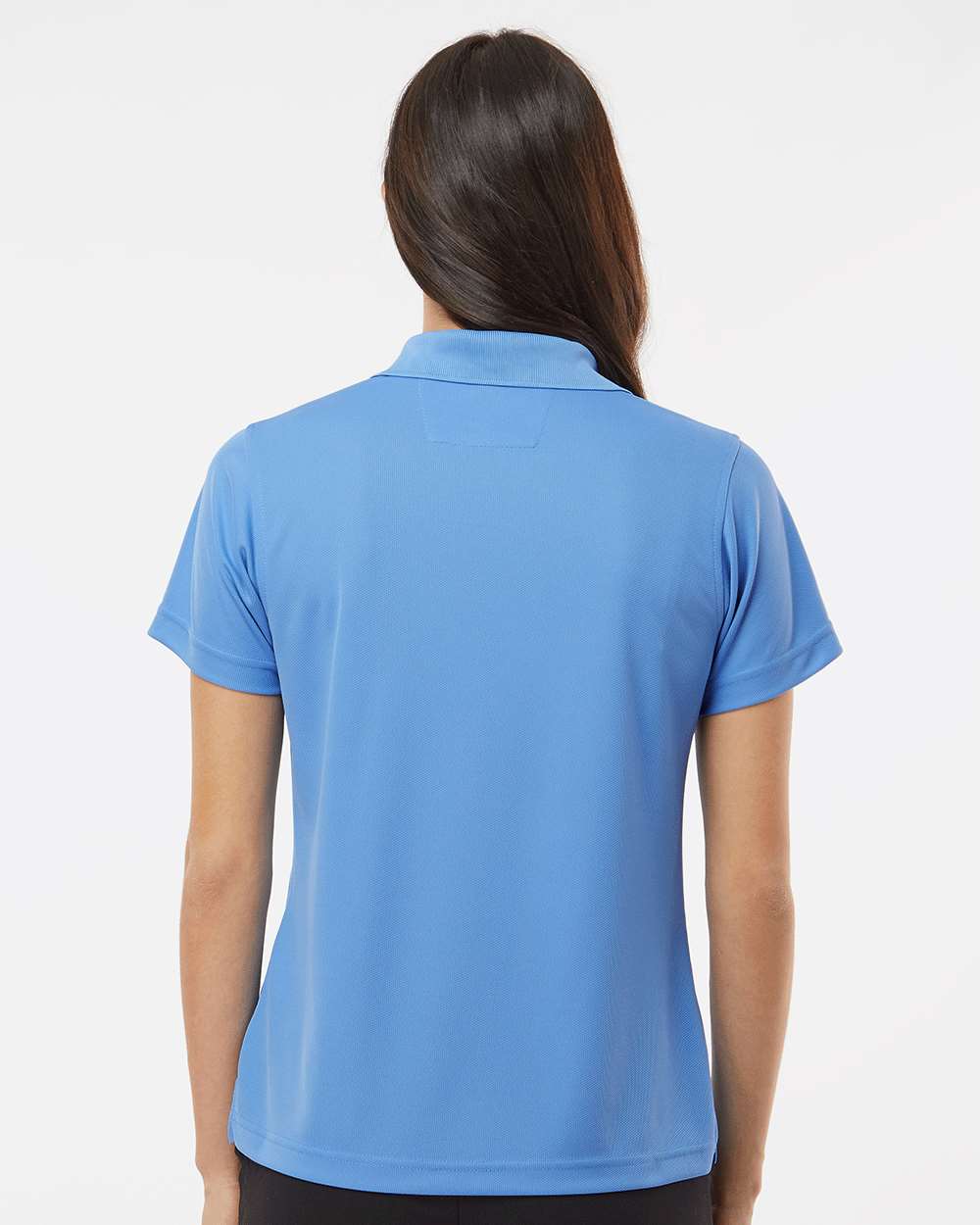 Women's Saratoga Performance Mini Mesh Polo - OnModelBack - B11271252 - Bimini Blue
