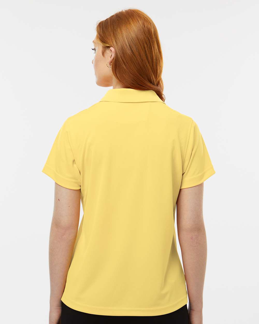 Women's Saratoga Performance Mini Mesh Polo - OnModelBack - B11271412 - Butter