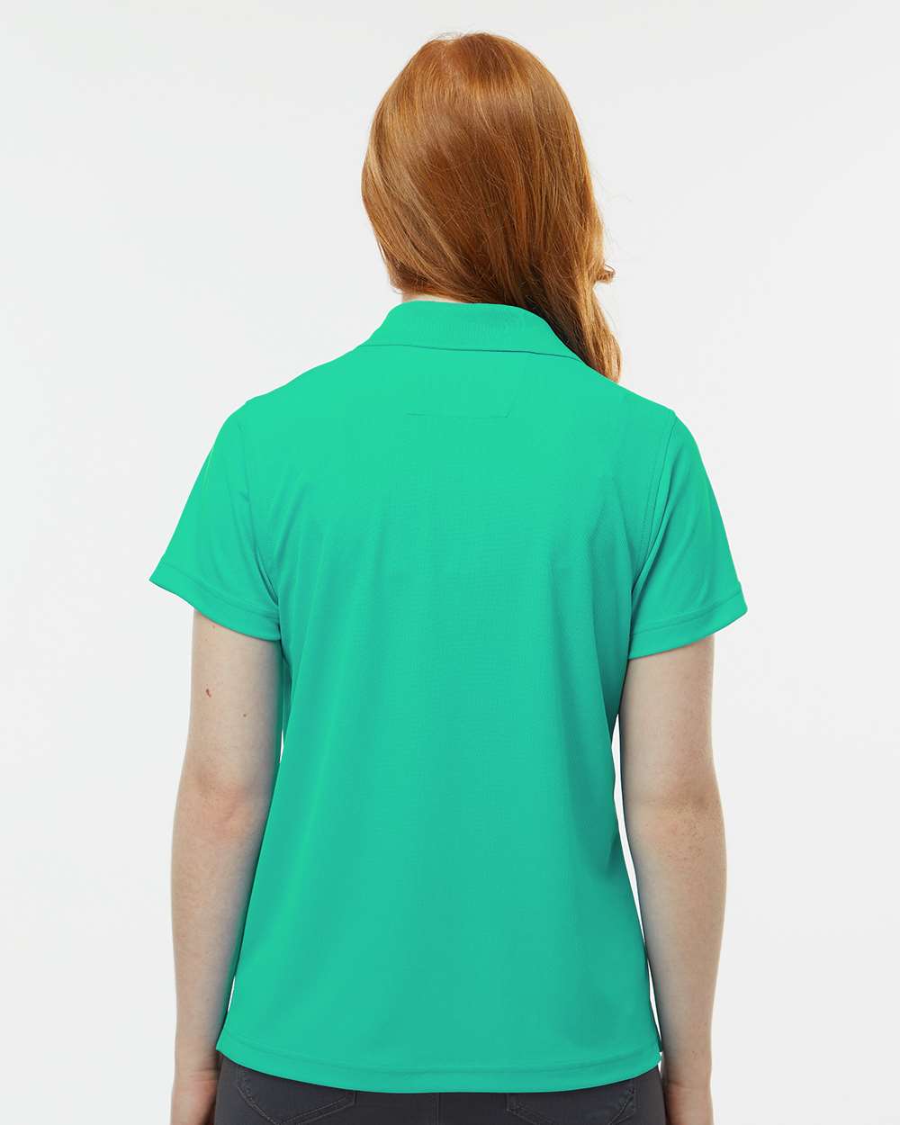 Women's Saratoga Performance Mini Mesh Polo - OnModelBack - B11271592 - Seagreen