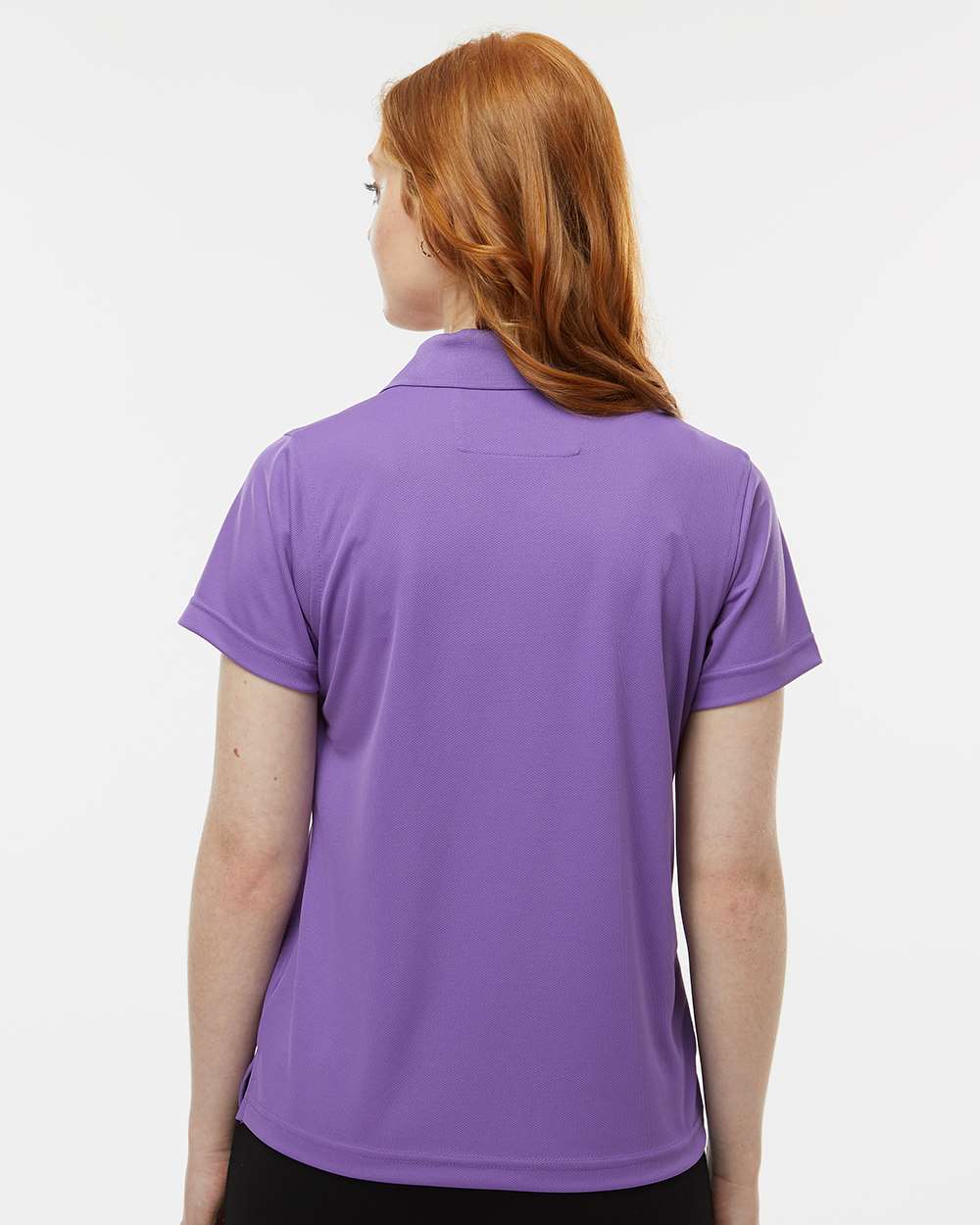Women's Saratoga Performance Mini Mesh Polo - OnModelBack - B11271672 - Grape