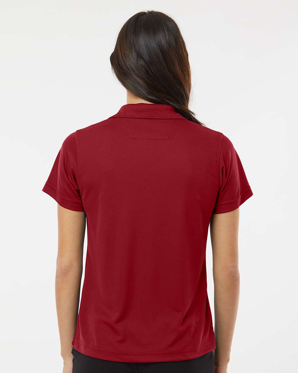 Women's Saratoga Performance Mini Mesh Polo - OnModelBack - B11271702 - Cardinal