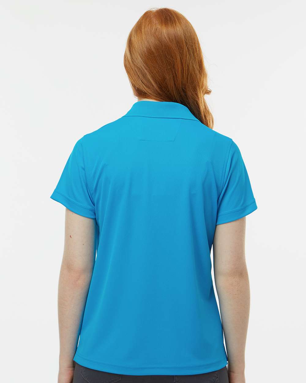 Women's Saratoga Performance Mini Mesh Polo - OnModelBack - B11271762 - Turquoise