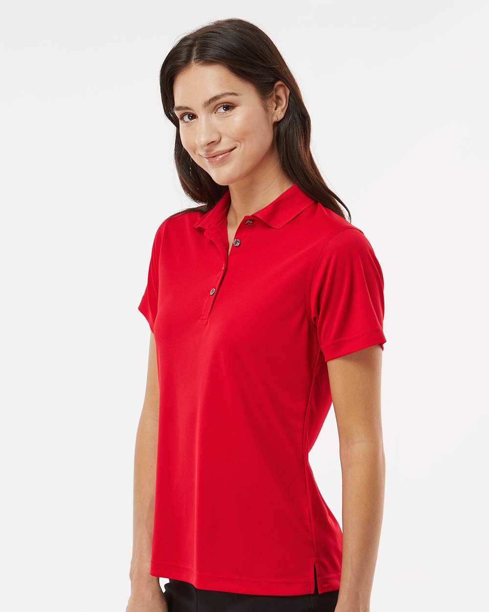 Women's Saratoga Performance Mini Mesh Polo - OnModelSide - B11271132 - Red
