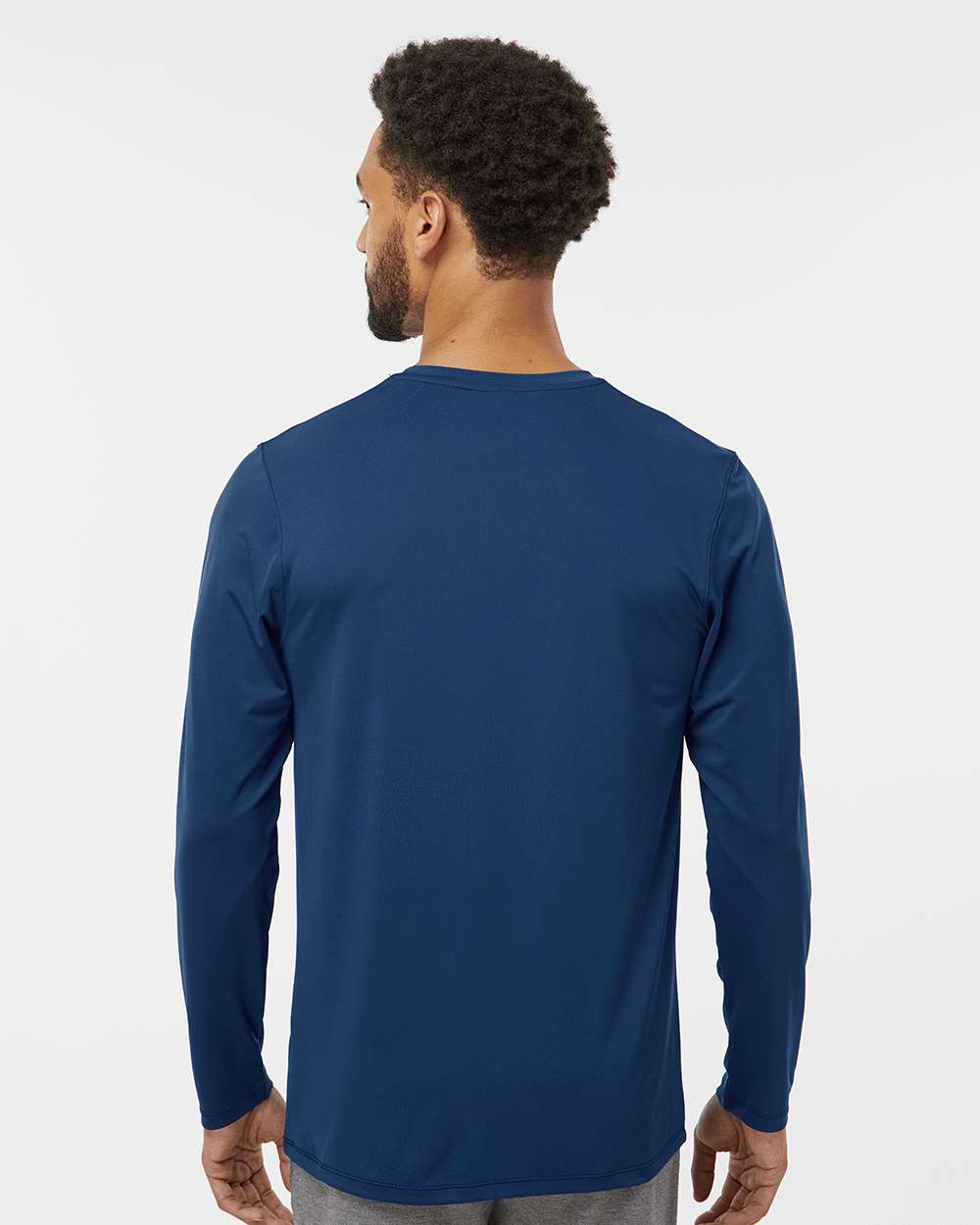 Unisex Aruba Extreme Performance Long Sleeve T-Shirt - OnModelBack - B12871652 - Navy