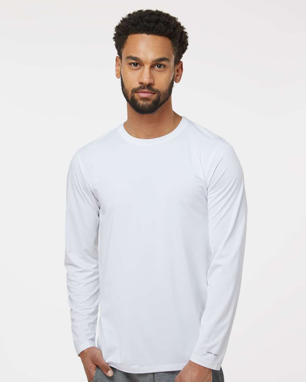 Unisex Aruba Extreme Performance Long Sleeve T-Shirt - OnModelFront - B12871002 - White