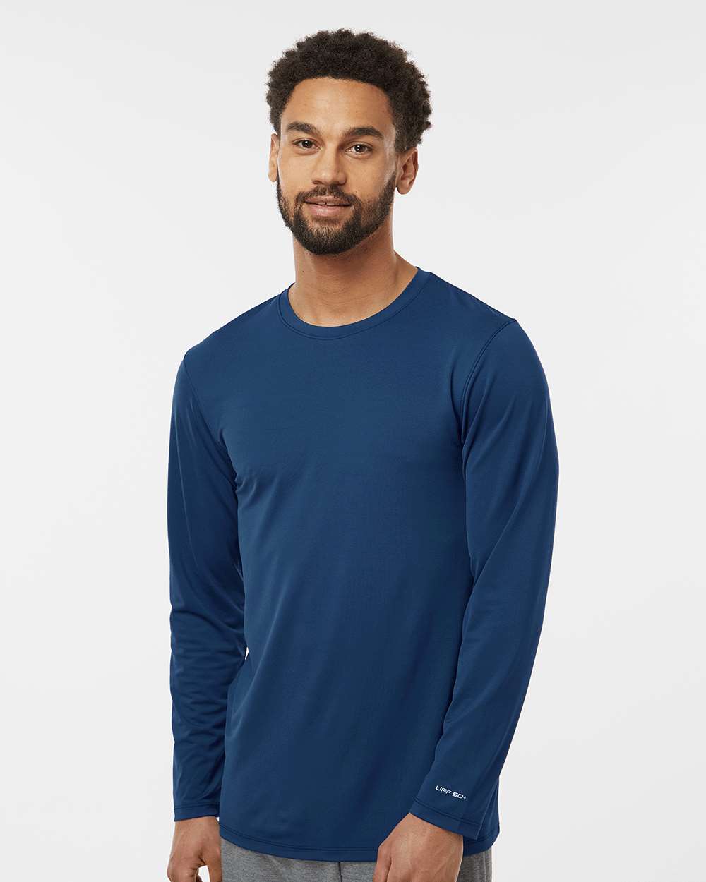 Unisex Aruba Extreme Performance Long Sleeve T-Shirt - OnModelFront - B12871652 - Navy