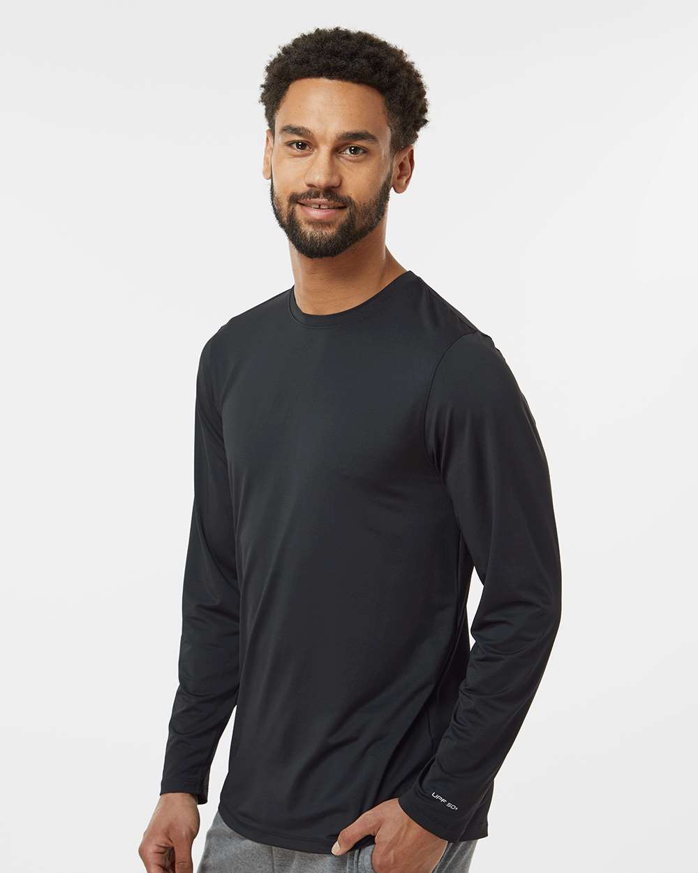 Unisex Aruba Extreme Performance Long Sleeve T-Shirt - OnModelSide - B12871502 - Black