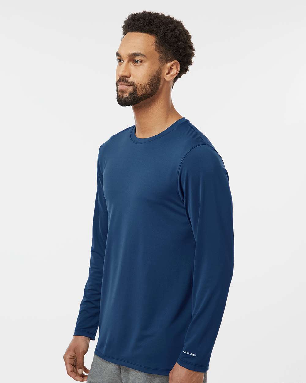 Unisex Aruba Extreme Performance Long Sleeve T-Shirt - OnModelSide - B12871652 - Navy