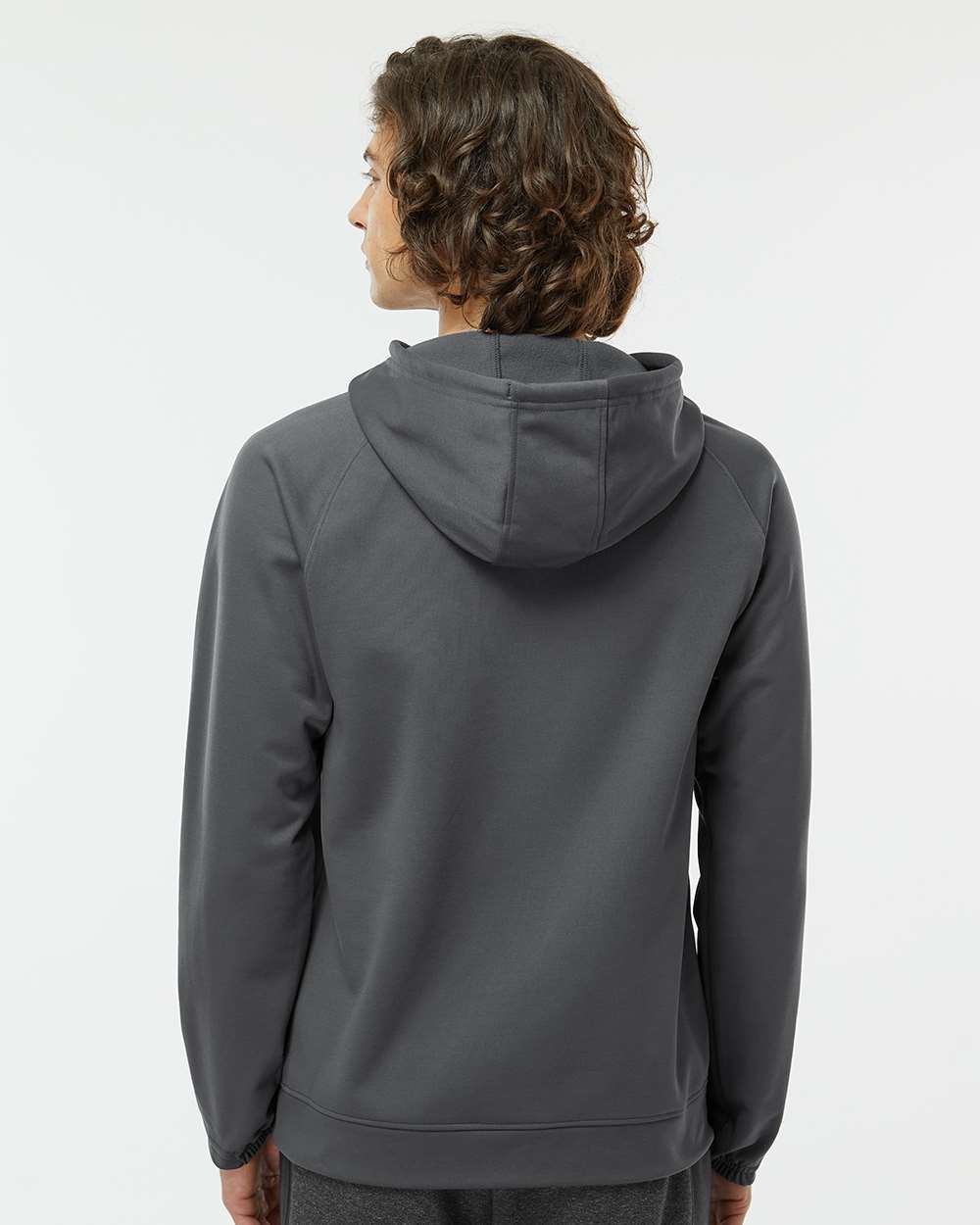 Unisex Vail Performance Fleece Hooded Sweatshirt - OnModelBack - B14971582 - Graphite