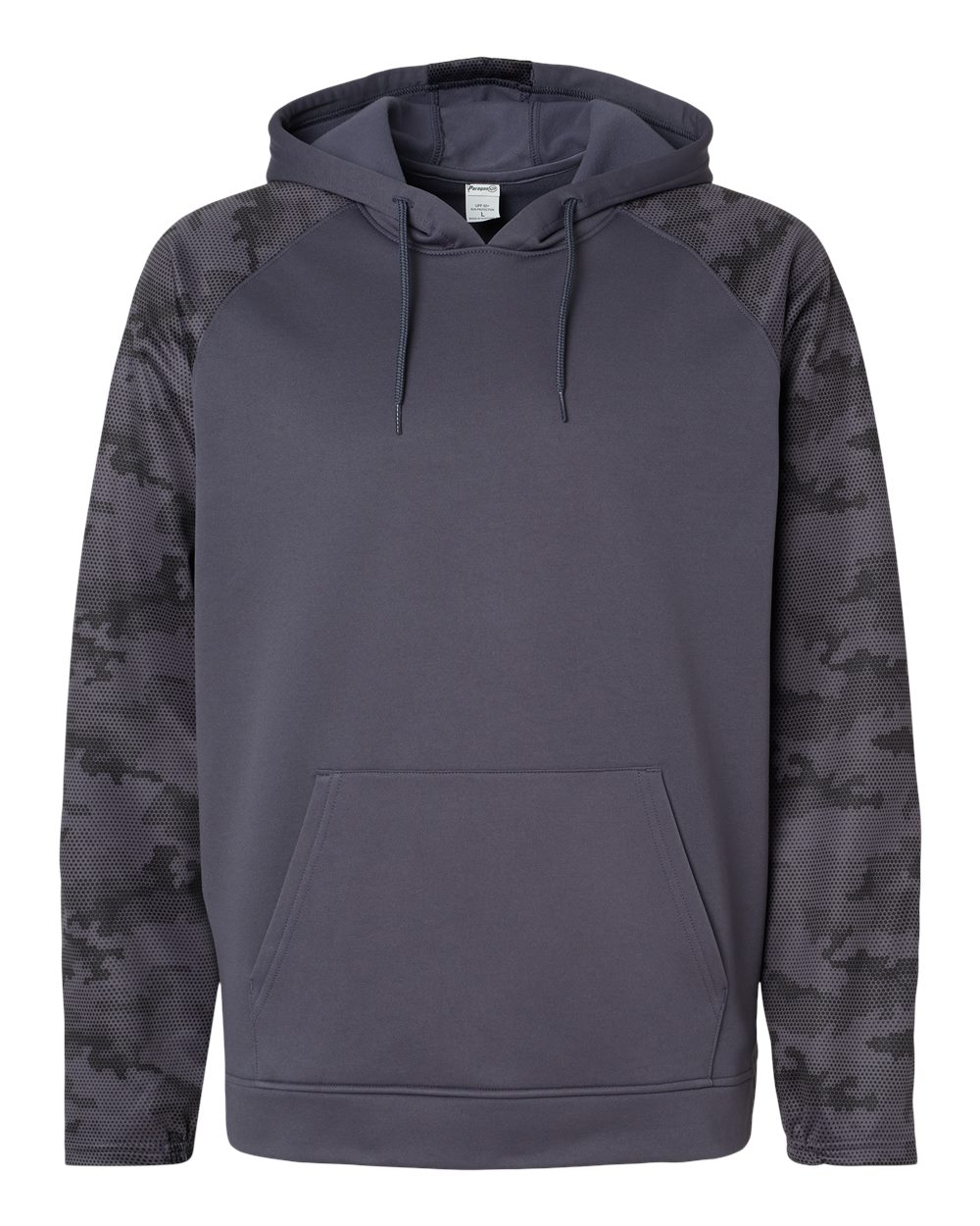 Unisex Tahoe Camo Fleece Hooded Sweatshirt - Front - B15071582 - Graphite