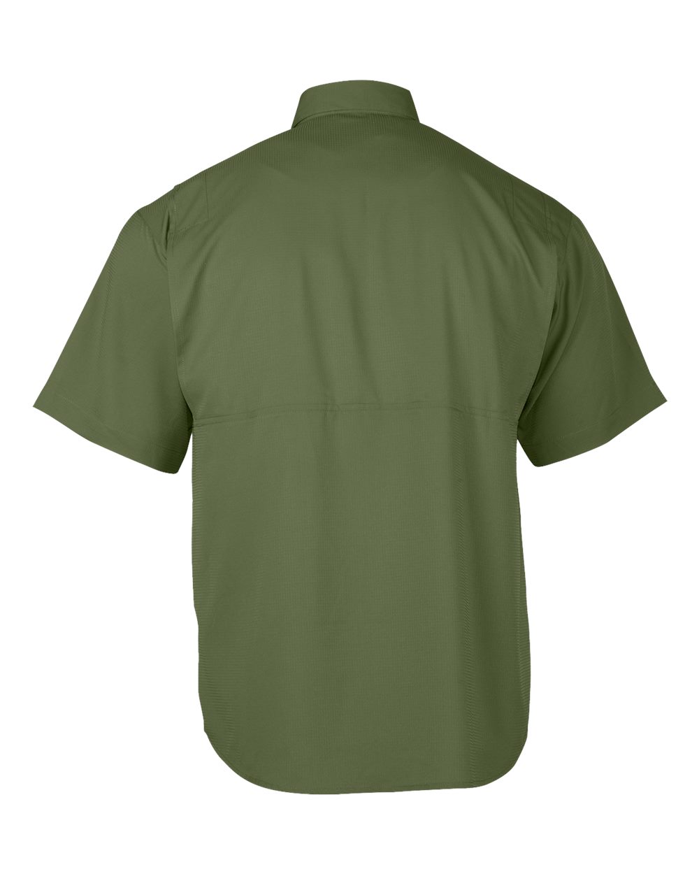 Men's Hatteras Performance Short Sleeve Fishing Shirt - Back - B15771543 - Olive Green